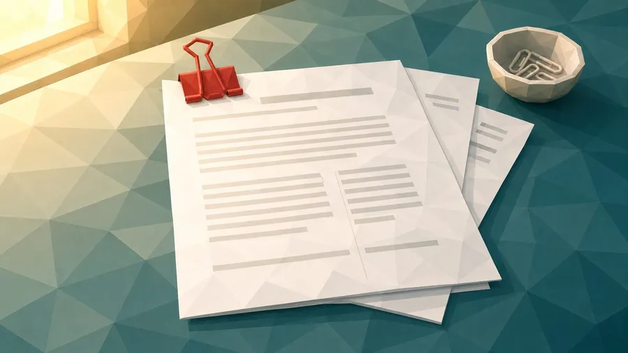 Drei Kostenblätter — ein großes Honorar-Blatt und zwei kleinere Belege für Spesen und Provider-Aufschlag — von einer roten Klammer zusammengehalten: Erst gebündelt ergeben sie die Gesamtrechnung eines Mandats. (Generiertes Bild)