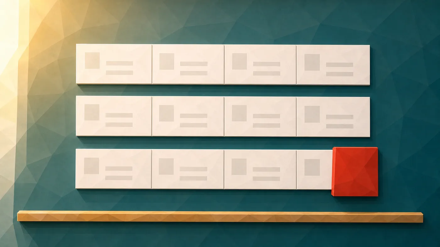 Drei horizontale Prüfspuren liegen auf einer Teal-Fläche; ein roter Gate-Block markiert die Definition of Done als letzte Qualitätsprüfung.